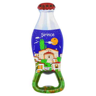 Şirince Themed Customised Uv Printed Coca Cola Bottle Shape Plastic Base Bottle Opener 42x120 mm - Thumbnail