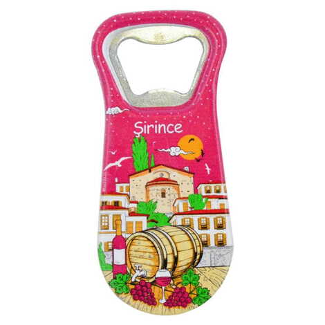 Şirince Themed Customised Uv Printed Plastic Base Plastic Base Bottle Opener 95x43 mm