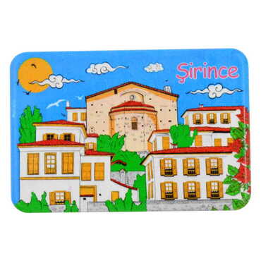 Şirince Themed Customised UV Printed Plastic Base Rectangle Fridge Magnet 80x50 mm - Thumbnail