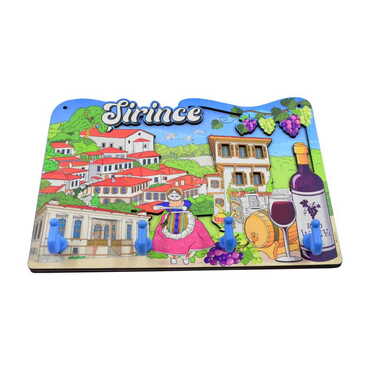 Şirince Themed Customised Wooden Wall Keychain Holder - Thumbnail