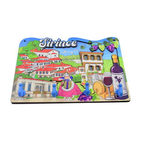 Şirince Themed Customised Wooden Wall Keychain Holder