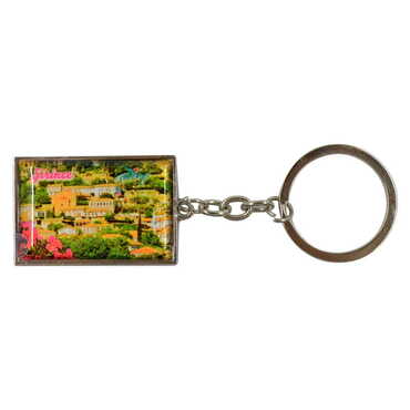 Myros - Şirince Themed Metal Rectangle Keychain 30x100 mm