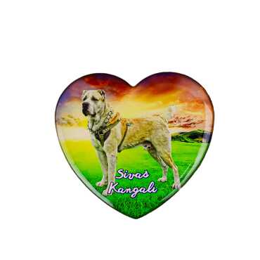 Sivas Temalı Myros Kalp Magnet 65x60 mm - 7