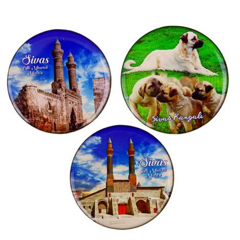 Sivas Temalı Myros Yuvarlak Magnet 67 mm - 2
