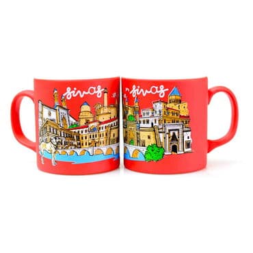 Toptan Sivas Temalı Seramik Renkli Baskılı Kupa 82x90 mm - 4
