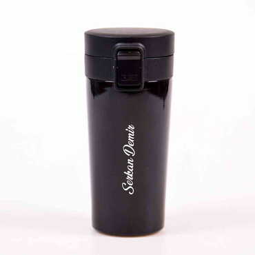 Metal Black Thermos Vacuum Bottle 310 ml