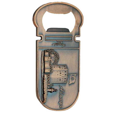 Small Alanya Themed Metal Magnet Opener