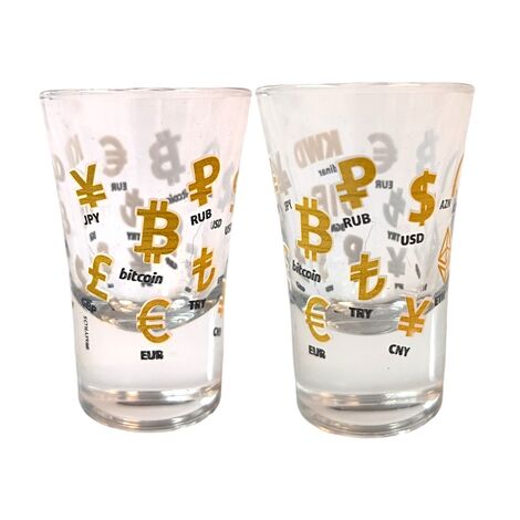 Special Message Themed Shot Glass Set of 2 Pcs