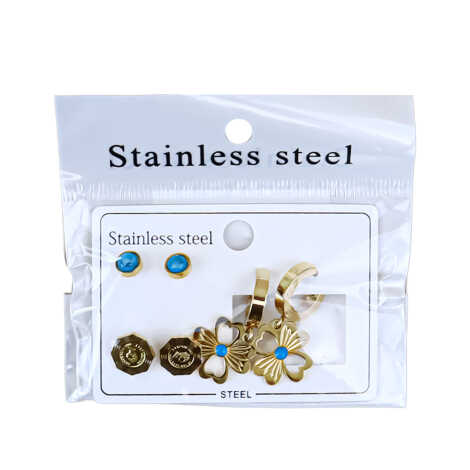Steel Earring Set - 4