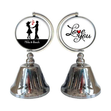 Sweetheart Themed Collectible Souvenir Metal Bell 44x90 mm - Myros
