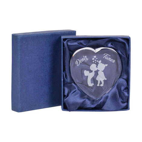 Sweetheart Themed Name Personalised Plexy Heart Shaped Desktop Decor - 1
