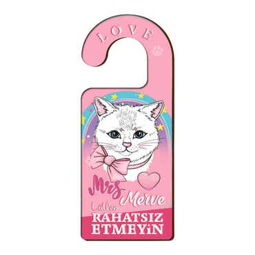 Myros - Sweetheart Themed Wooden Customised Door Hanger 236x94 mm