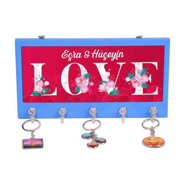 Myros - Sweetheart Themed Wooden Keychain Hanger