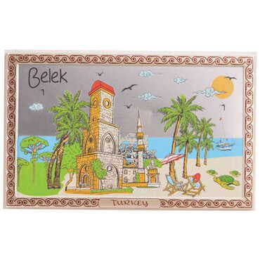Belek Themed Silver Plated Desktop Decor White 78X125 Mm