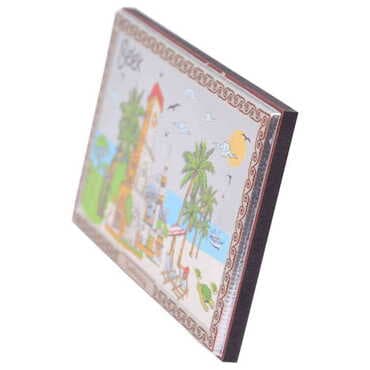 Belek Themed Silver Plated Desktop Decor Mahogany 78X125 Mm - Standart - 3