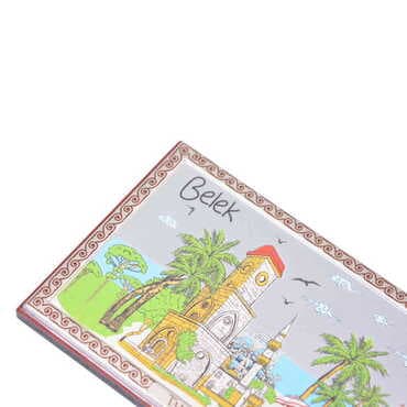 Belek Themed Silver Plated Desktop Decor Mahogany 78X125 Mm - Standart - 5