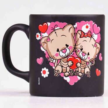 Teddy Bear Themed Ceramic Custom Printed Mug - Thumbnail