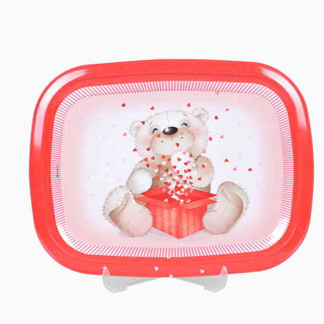 Teddy Bear Themed Custom Printed Metal Tin Tray