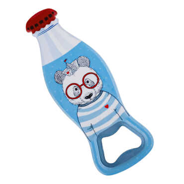 Teddy Bear Themed Myros Bottle Opener Refrigerator Magnet 42x120 mm - 2