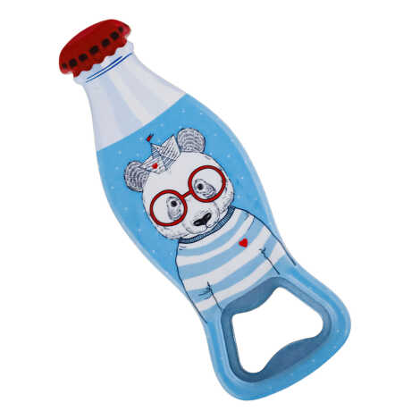 Teddy Bear Themed Myros Bottle Opener Refrigerator Magnet 42x120 mm - 2