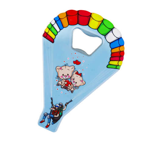 Teddy Bear Themed UV Printed Parachute Bottle Opener - 2
