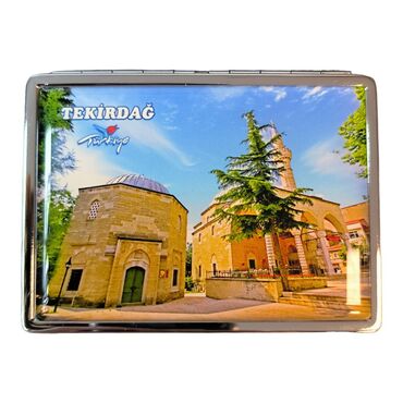 Toptan Tekirdağ Temalı Myros Metal Büyük Sigara Tabakası 103x80x11 mm - Thumbnail