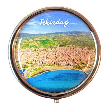 Toptan Tekirdağ Temalı Myros Yuvarlak Hap Kutusu 50x15 mm - Thumbnail