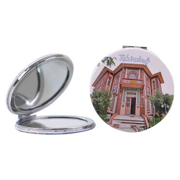 Tekirdag Themed Customised Uv Printed Round Compact Mirror 72x11 mm - 6