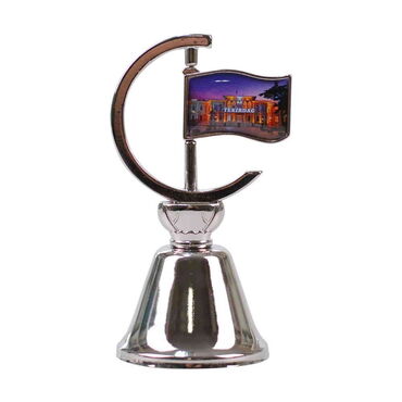 Tekirdag Themed Collectible Souvenir Double Face Metal Spinner Flag Bell 44x96 mm - Thumbnail