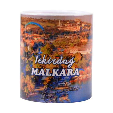 Tekirdag Themed Customised Porcelain Souvenir Travel Mug 80x95 mm - Thumbnail