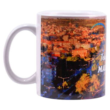 Tekirdag Themed Customised Porcelain Souvenir Travel Mug 80x95 mm - Thumbnail