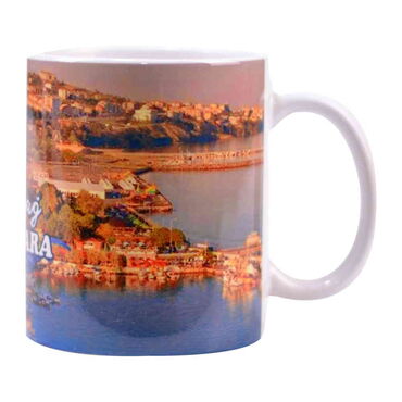 Tekirdag Themed Customised Porcelain Souvenir Travel Mug 80x95 mm - Thumbnail