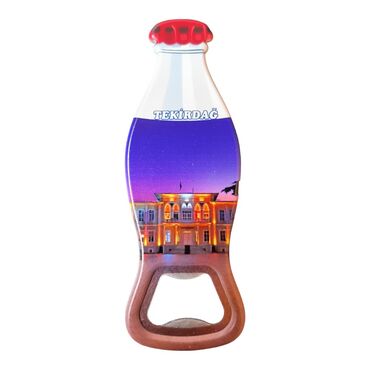 Tekirdag Themed Customised Uv Printed Coca Cola Bottle Shape Plastic Base Bottle Opener 42x120 mm - Thumbnail