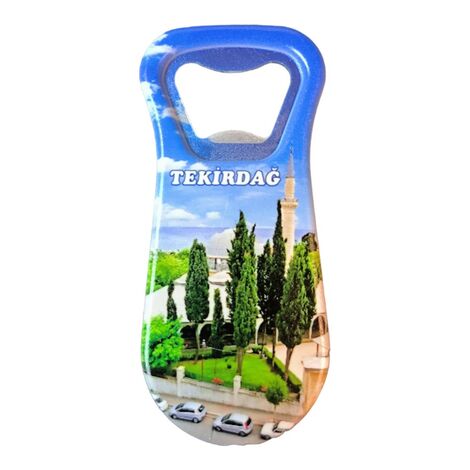 Tekirdag Themed Customised Uv Printed Plastic Base Plastic Base Bottle Opener 95x43 mm