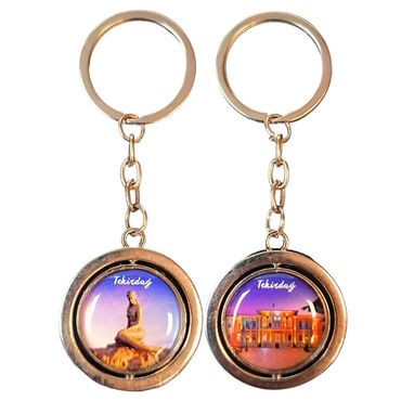 Tekirdag Themed Metal Spinner Keychain 38x100 mm - Myros