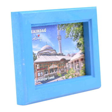 Tekirdag Themed Small Wooden Printed Frame 120x150 mm - Thumbnail