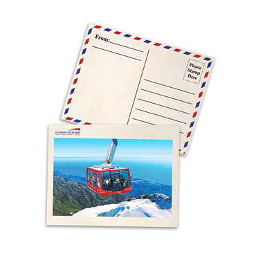Toptan Teleferik Temalı Myros Ahşap Kartpostal 116x150 mm - Myros