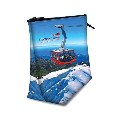 Toptan Teleferik Temalı Myros Büyük Körüklü Makyaj Çantası 160x270x80 mm - 2