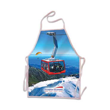 Myros - Teleferik Temalı Myros Dijital Baskı Çocuk Önlük 400x600 mm