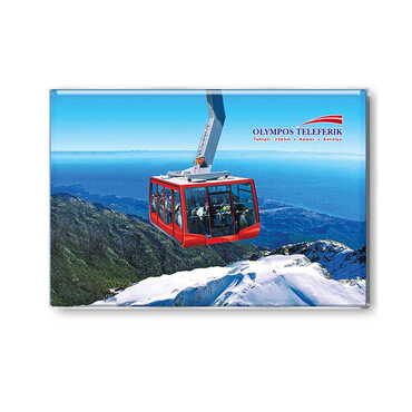 Toptan Teleferik Temalı Myros Dikdörtgen Magnet 80x55 mm - Myros