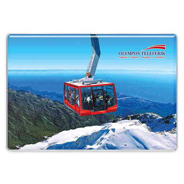 Toptan Teleferik Temalı Myros Dikdörtgen Magnet 95x65 mm - Myros