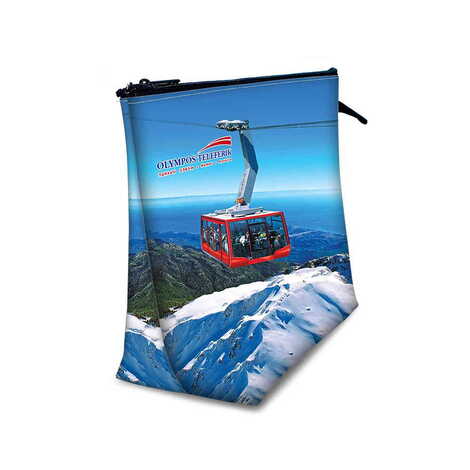 Toptan Teleferik Temalı Myros Küçük Körüklü Makyaj Çantası 145x220x70 mm - 2