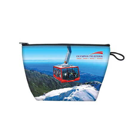 Toptan Teleferik Temalı Myros Küçük Körüklü Makyaj Çantası 145x220x70 mm - 3