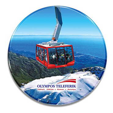 Toptan Teleferik Temalı Myros Metal Bardak Altlığı 90 mm - 3