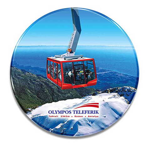 Toptan Teleferik Temalı Myros Metal Bardak Altlığı 90 mm - 3