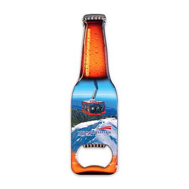 Cable Card Themed Beer Bottle Shaped Metal Magnetic Bottle Opener 130x39 mm
