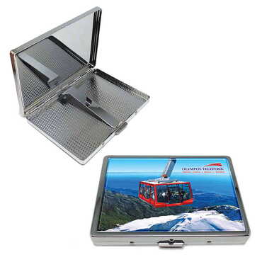 Myros - Teleferik Temalı Myros Metal Büyük Sigara Tabakası 103x80x11 mm