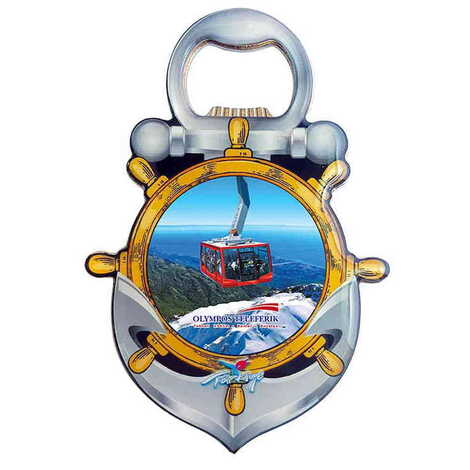 Teleferik Temalı Myros Metal Çapa Açacak Magnet 105x72 mm