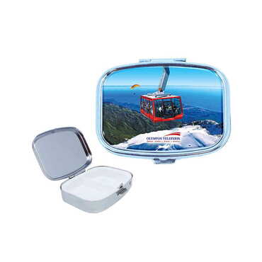 Myros - Teleferik Temalı Myros Metal Dikdörtgen Hap Kutusu 57x45x15 mm