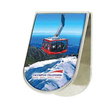 Cable Card Themed Metal Magnetic Paper Clip Holder 40x55 mm